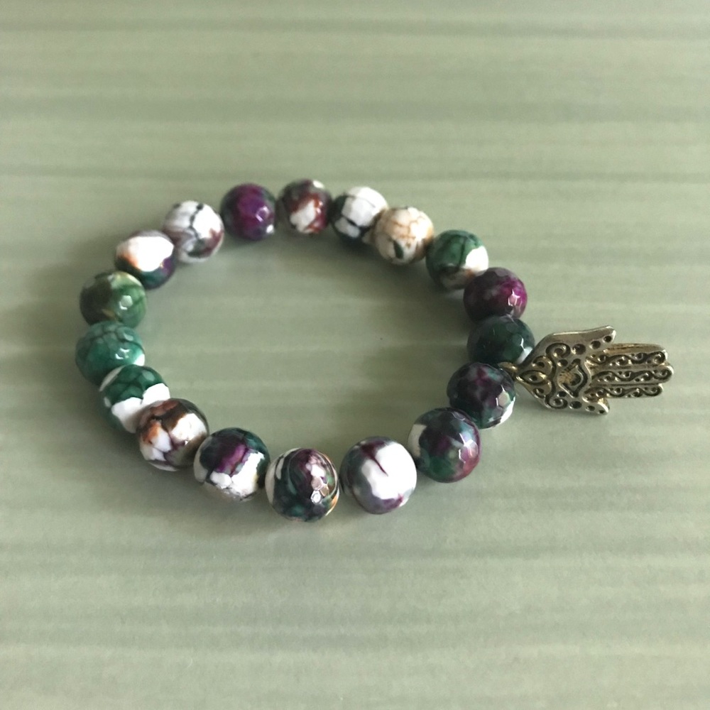 Beaded Hamsa bracelet